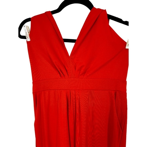 Red Halter Style Size XL Women's Sleeveless One Piece Jumpsuit Unbranded - Picture 1 of 3